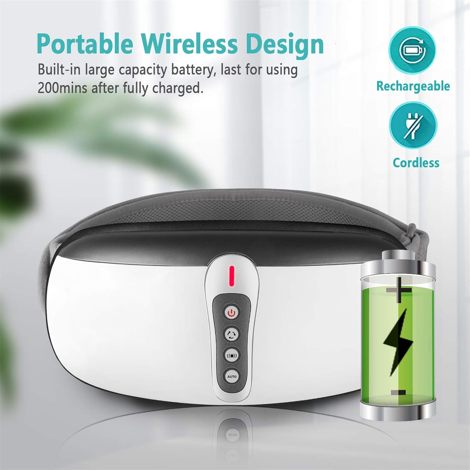 Cinturón de masaje eléctrico para zona abdominal